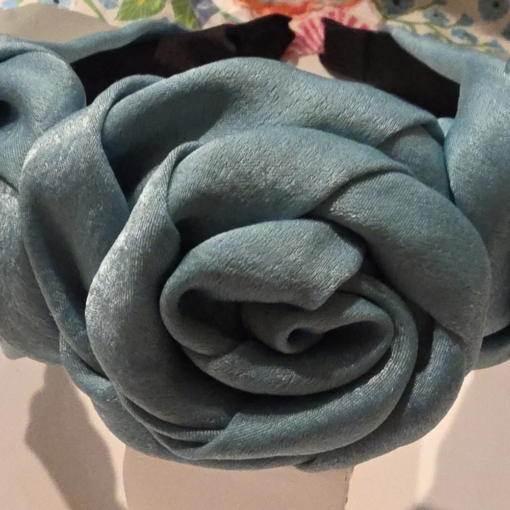 New! Rose headband turquoise Statement | NWOT